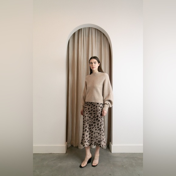 Anine Bing Bar Silk Skirt - Leopard NWT - Picture 8 of 8